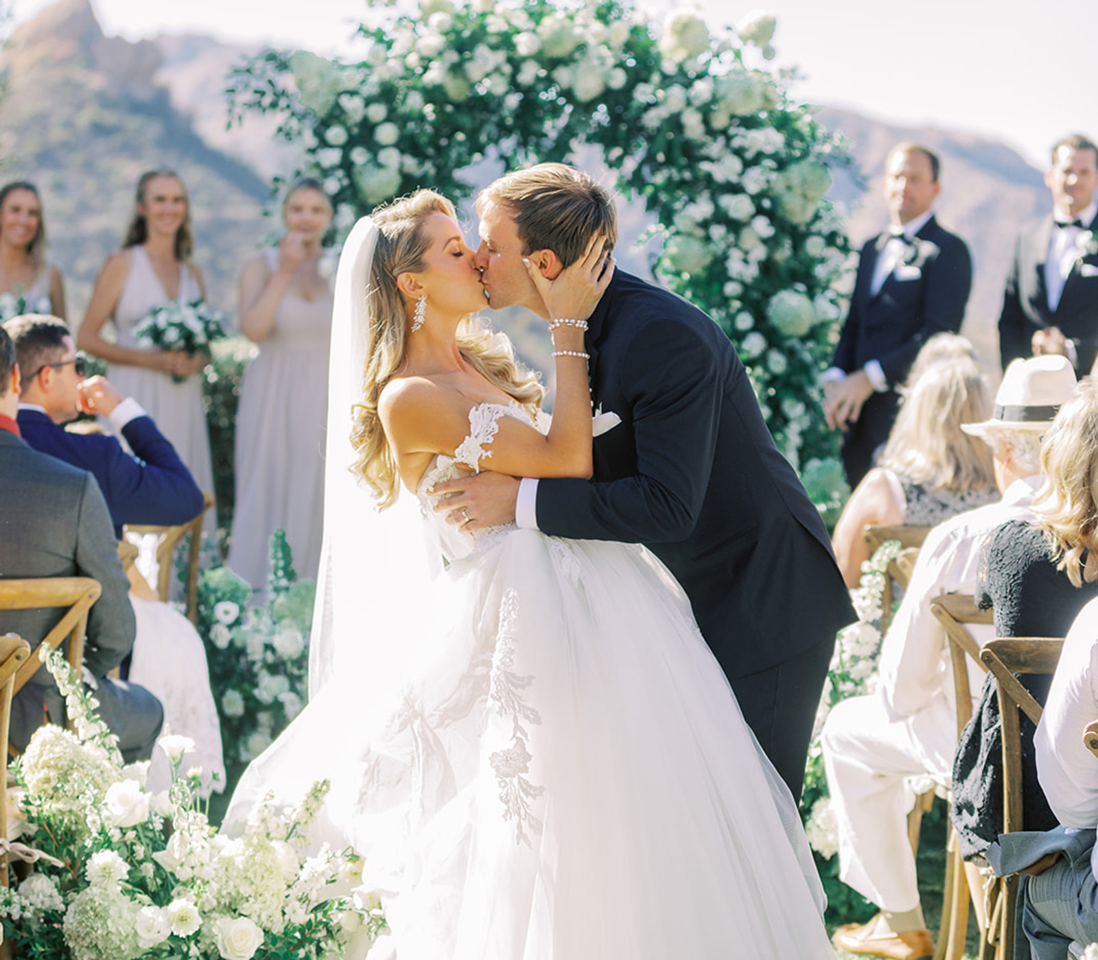 Elegant reception tablescape at Cielo Farms
