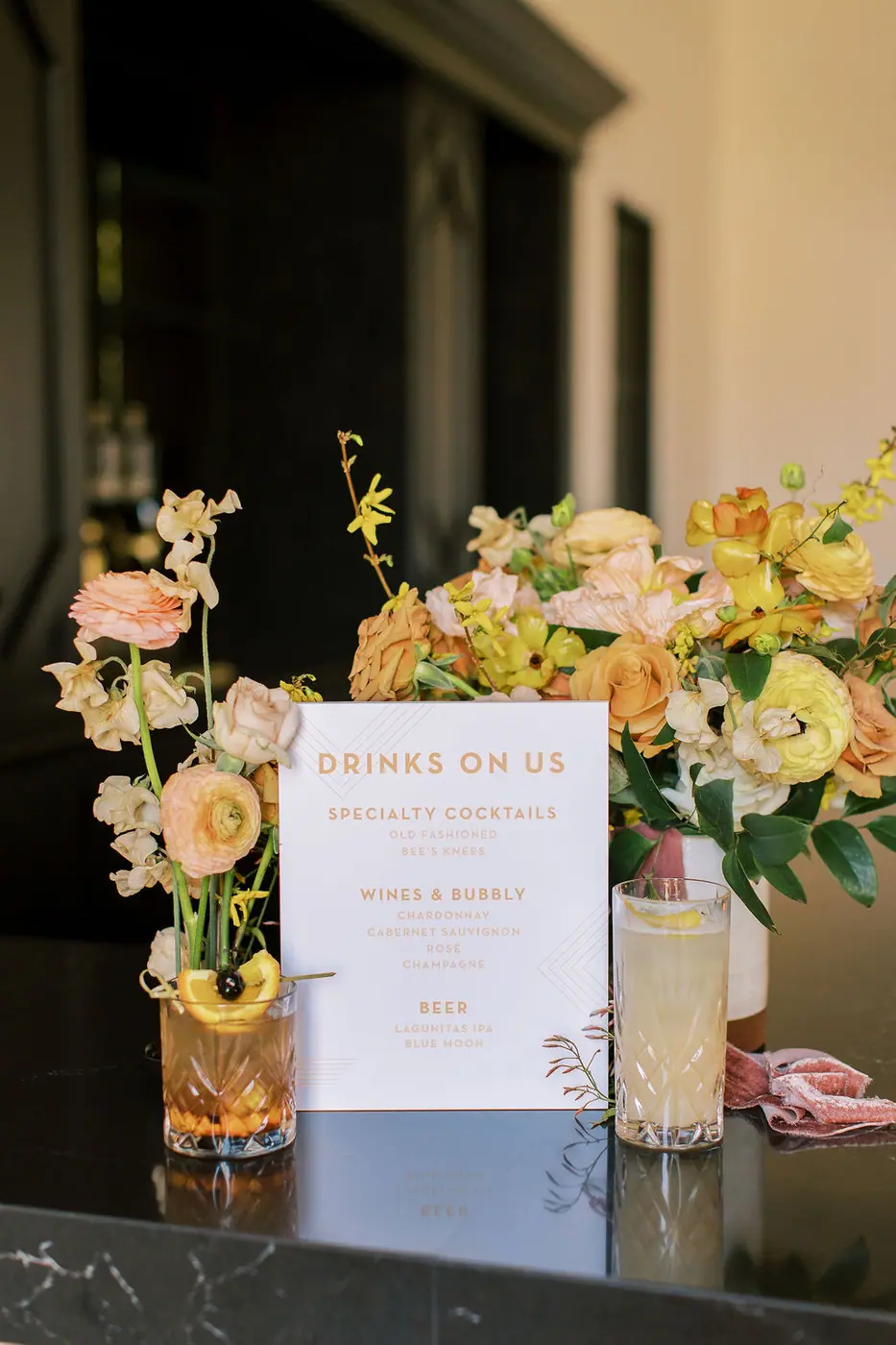 Golden Wedding Floral Designs | Velvet Blooms Portfolio